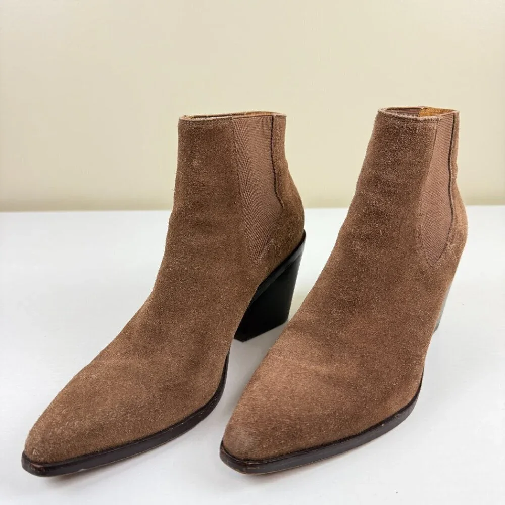 Rag & Bone Razor Pointed Toe Block Heel Chelsea Boots